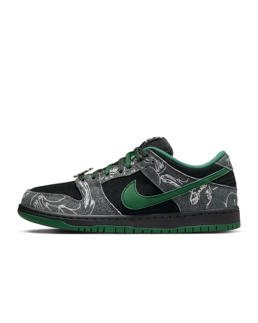 Nike SB Dunk Low Pro x There Anthracite and Gorge Green
